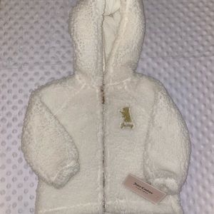 NWT faux-Sherpa Juicy Couture baby jacket